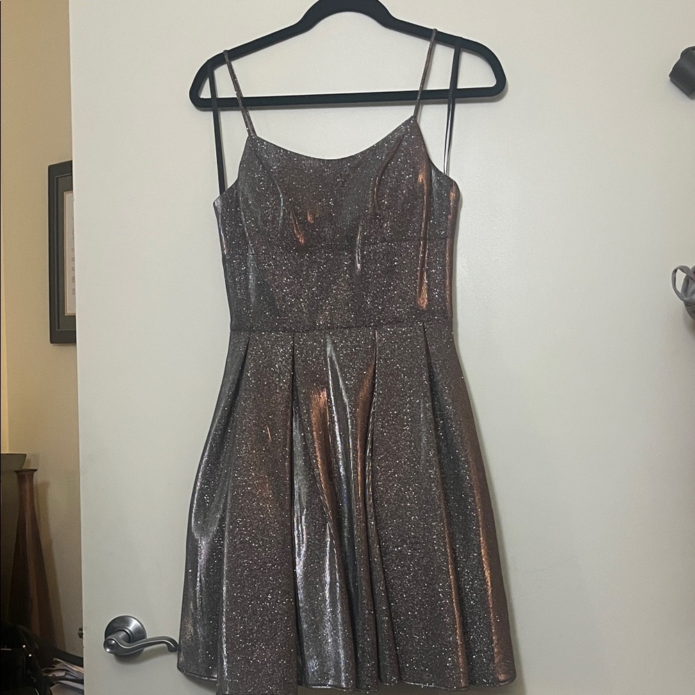 Betsy & Adam Sparkling Glittery Black Dress